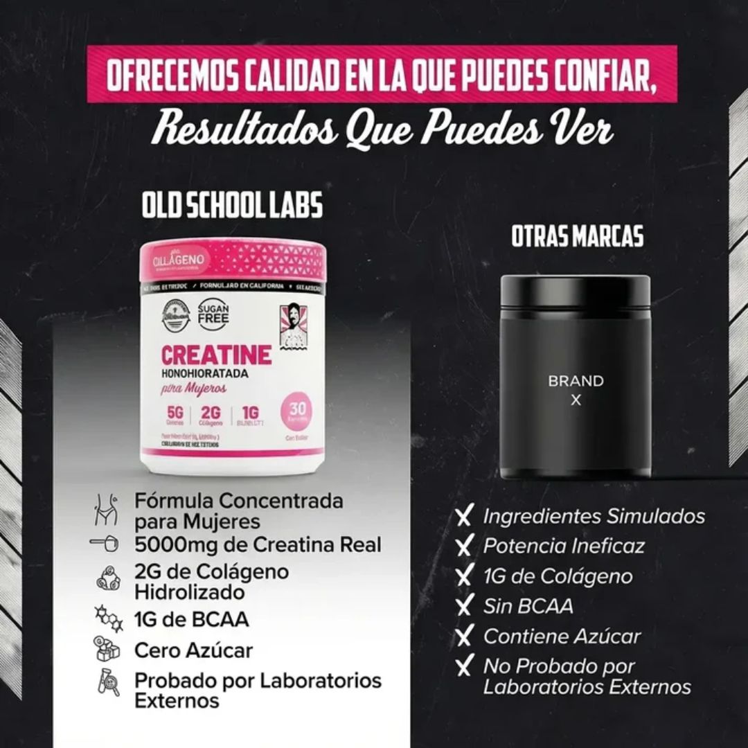 Creatina Monohidratada + BCAA + Colágeno - PARA MUJERES  240 g