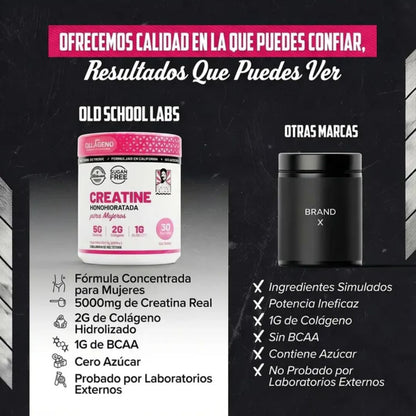 Creatina Monohidratada + BCAA + Colágeno - PARA MUJERES  240 g