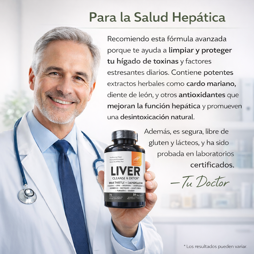 Liver Cleanse Detox™ - 70 cápsulas - Adiós al Cansancio, la Hinchazón