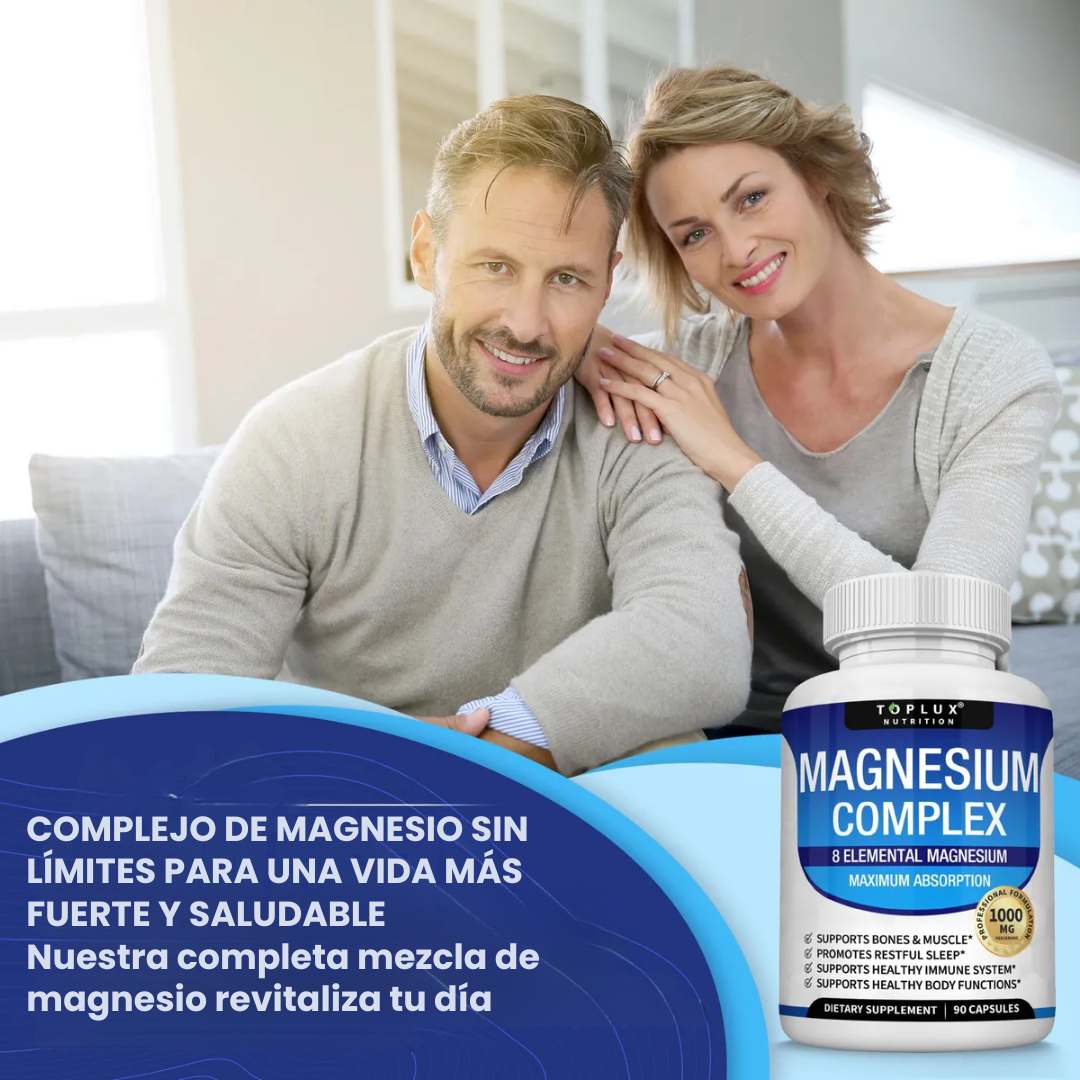 Toplux™ COMPLEJO DE MAGNESIO 8 en 1 - 90 CAPSULAS
