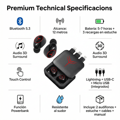 Audífonos M88 Plus – Más potencia, más estilo