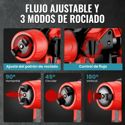 Pistola de Pintura Inalámbrica Portátil ROJO