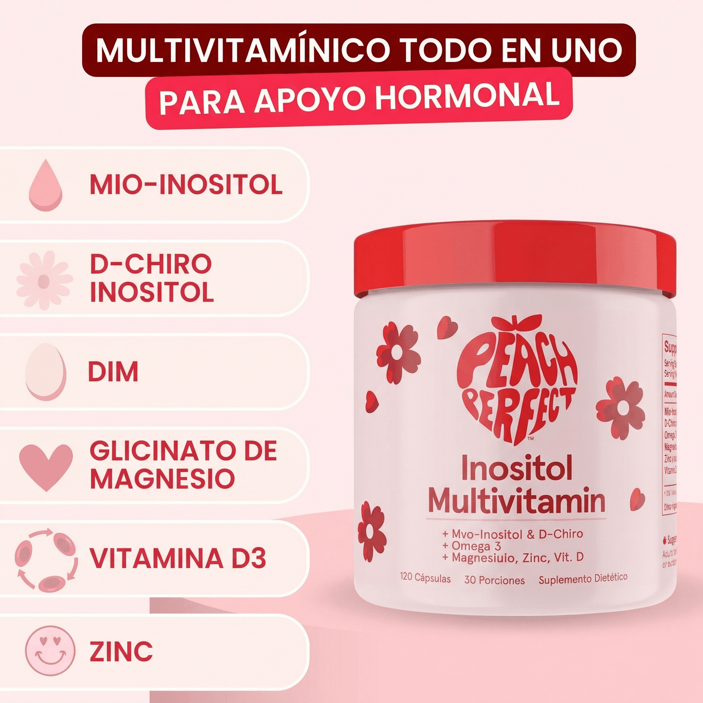 PEACH PERFECT INOSITOL MULITIVITAMIN
