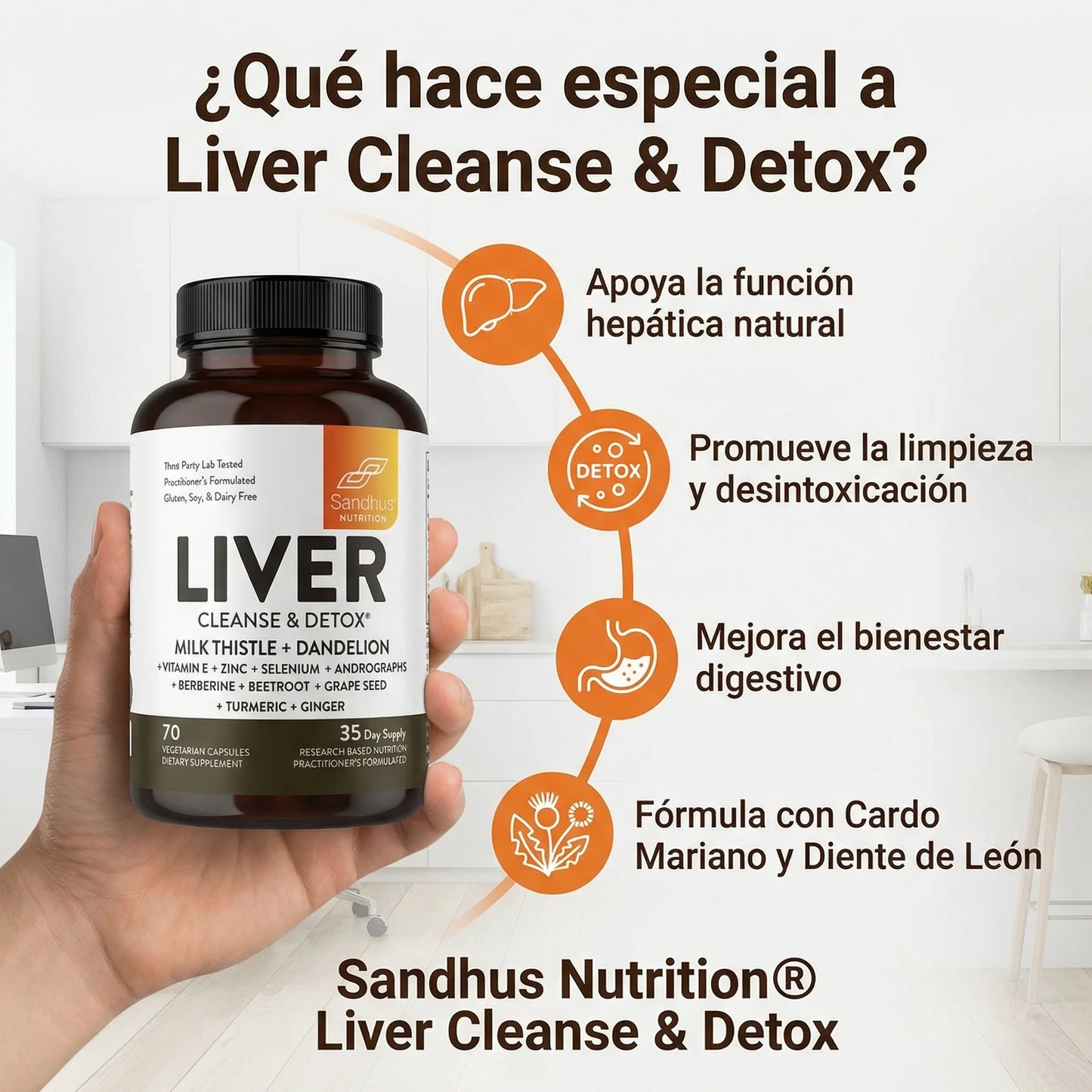Liver Cleanse Detox™ - 70 cápsulas - Adiós al Cansancio, la Hinchazón